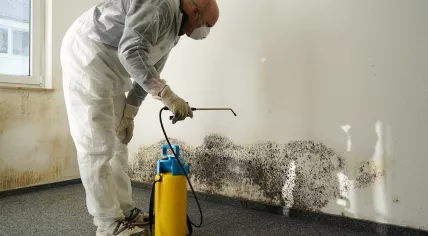 Mold on an apartment wall