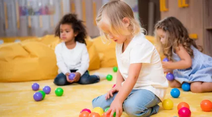 Children playing at a daycare center