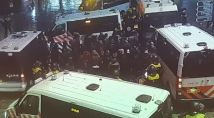 23 demonstrators were arrested and three police officers injured during a protest against Turkey's invasion of Syria in Rotterdam, 16 October 2019