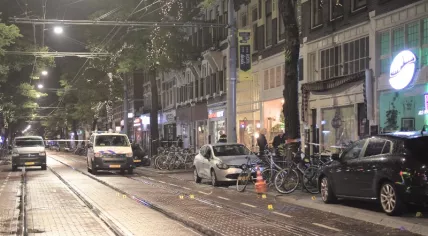 Police at the scene of a shooting on Nieuwe Binnenweg in Rotterdam, 29 Sept 2019