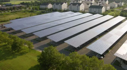A solar panel car park