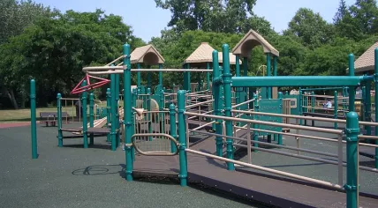 Accessible playground equipment for children with disabilities