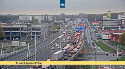 The A20 was jammed up near Spaanse Polder in Rotterdam towards Gouda, at the A13 junction. Nov. 5, 2019