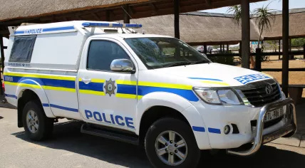 A South African police vehicle in Mpumalanga 