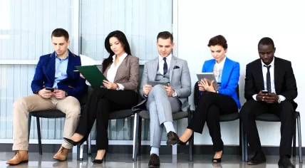 Waiting for a job interview