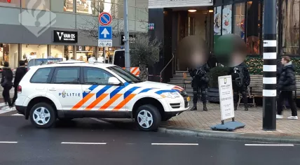 Police at gold theft in Rotterdam, Coolsingel