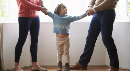 Parents fighting over a child