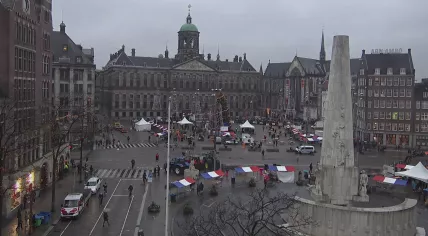 Farmers and tractors on Dam Square in Amsterdam, 13 December 2019