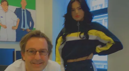 Famke Louise and Diederik Gommers in a meeting at Erasmus Medical Center in Rotterdam. 1 Oct. 2020