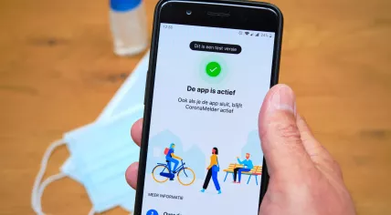 Test version of the Coronamelder app from the Dutch government in July 2020