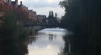 Oranje Vrijstaatkade in Amsterdam Oost, 28 October 2020