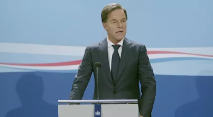 Dutch Prime Minister Mark Rutte at his weekly press conference. 23 October 2020
