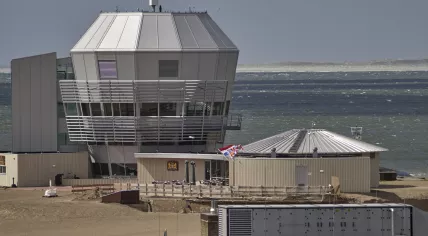 Port Control Pilot Station and Harbor Master Office at the Den Helder port. 26 May 2011