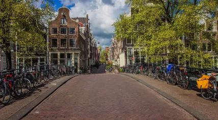 Partly cloudy day in Amsterdam