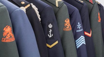 The uniforms of the Dutch military