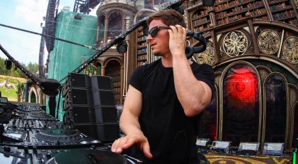 DJ Fedde le Grand playing on the main stage at Tomorrowland. 21 July 2019