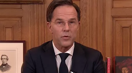 Mark Rutte explaining the new lockdown measures and coronavirus restrictions on 14 Dec. 2020