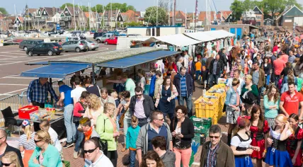 People on King's Day in Urk