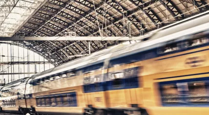 NS train at Amsterdam Central Station
