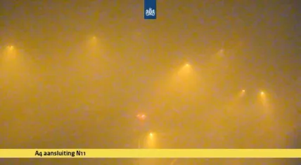 Extremely thick fog where the A4 highway joins the N11, 30 December 2019