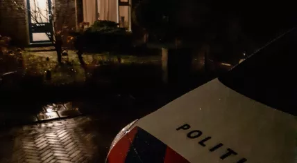 Police car at a shooting in Paterswolde, Drenthe