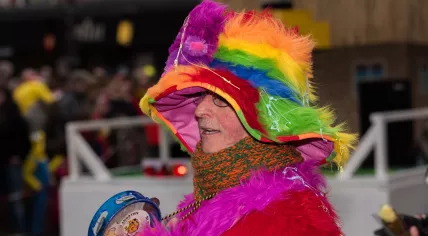 Pic taken during Carnaval in Delft on a windy, stormy day when most events were moved indoors, February 2016