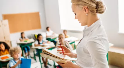 Teacher in class