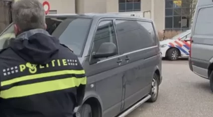 Police respond to a mail bomb in Amsterdam
