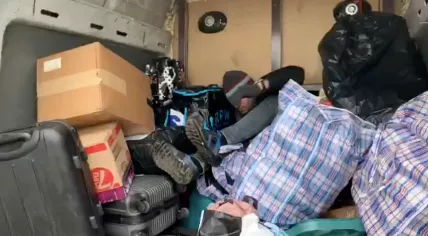 Six stowaways found in a truck near the port of Rotterdam, 29 February 2020