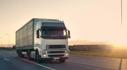 Truck on a highway