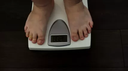Feet on a scale