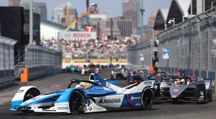 Formula E race in New York City. July 14, 2019
