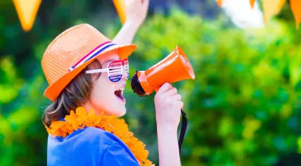 Young Dutch football fan
