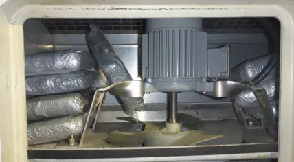 Cocaine hidden in a sea container compartment