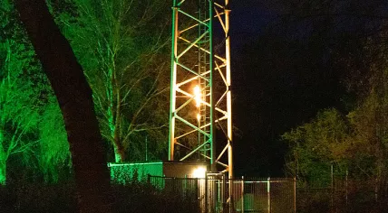 Fire at a transmission tower on Sluiskade in Almere, 13 April 2020