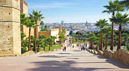 City wall of old Rabat in Morocco 