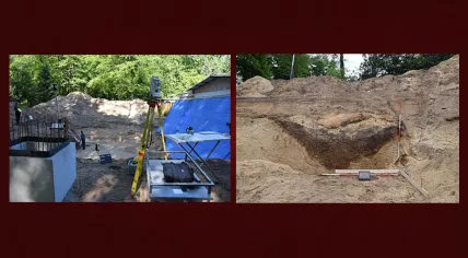 Site of a portion of Roman aqueduct discovered in Nijmegen. May 2020