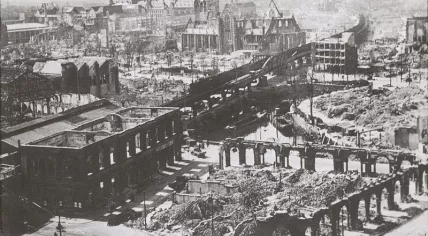 Rotterdam after the German bombardment of 14 May 1940