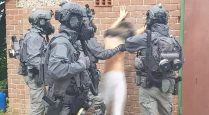 One of three arrested in a €10 million crystal meth arrest in Achter-Drempt, Gelderland. May 8, 2020