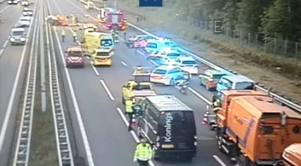 At least one person was killed in an accident caused by a wrong way driver on the A12 near Maarsbergen, 29 May 2020