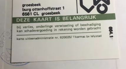 Book returned to a Gelderland Zuid library 39 years, 13 weeks and five days late, 8 June 2020