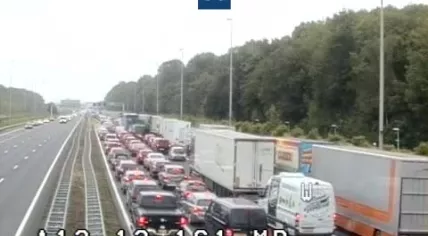 Traffic build up on the A12 as carnival operators head to The Hague to protest, 11 June 2020