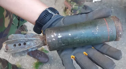 A live military munition found buried next to a playground in Wageningen. July 20, 2020