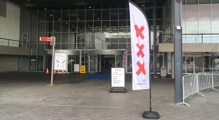 The GGD Amsterdam Covid-19 test site at the RAI convention center. 17 July 2020