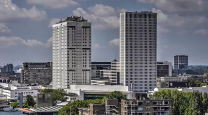 Buildings on the Erasmus Medical Center campus in Rotterdam. June 17, 2017