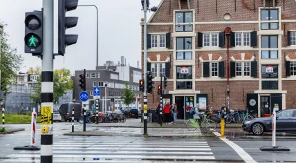 Traffic lights in Amsterdam