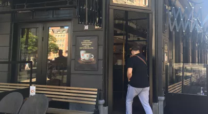 Cafe Zwart on Dam Square in Amsterdam, 5 August 2020