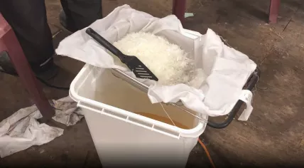 Crystal methamphetamine found in an underground laboratory in Montfoort. August 5, 2020
