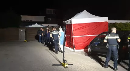 The scene of a fatal shooting on Leeuwerik in Boxmeer, Noord-Brabant. 3 Sept. 2020