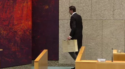 Finance Minister Wopke Hoekstra leaving the Tweede Kamer after presenting the national budget for 2021, 15 September 2020